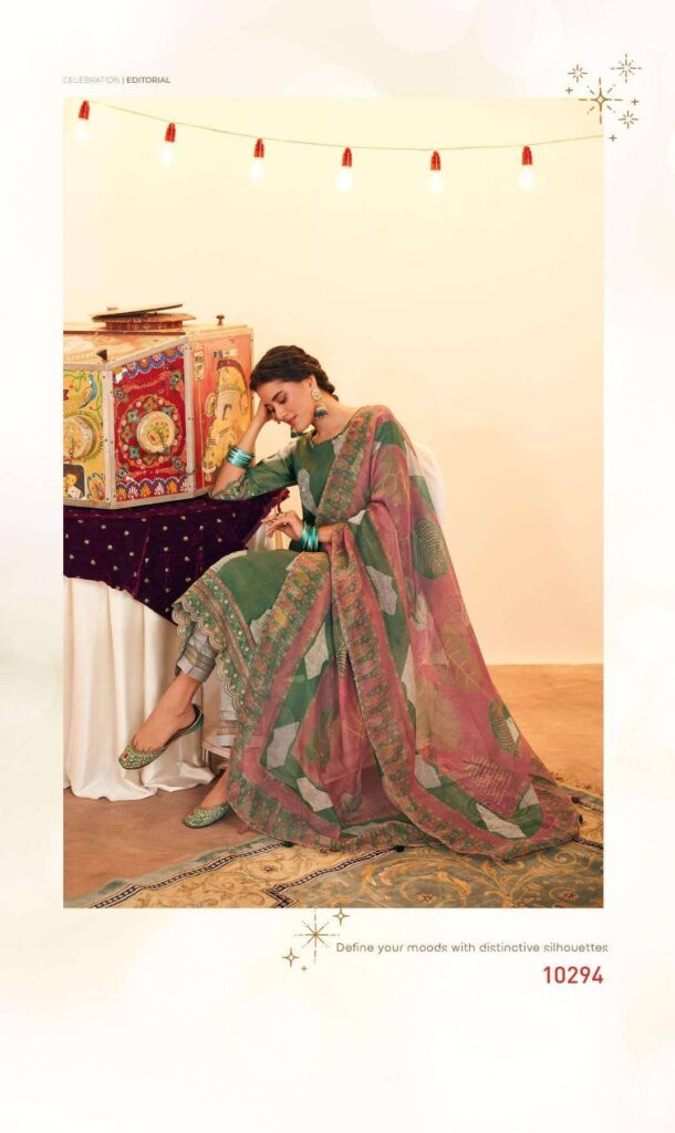My Fashion Road Jay Vijay Mehfil Pure Tissue Fabric Designer Suit | 10294