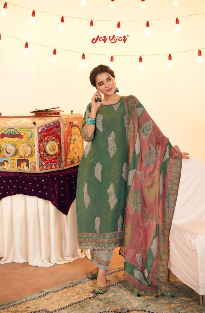 My Fashion Road Jay Vijay Mehfil Pure Tissue Fabric Designer Suit | 10294