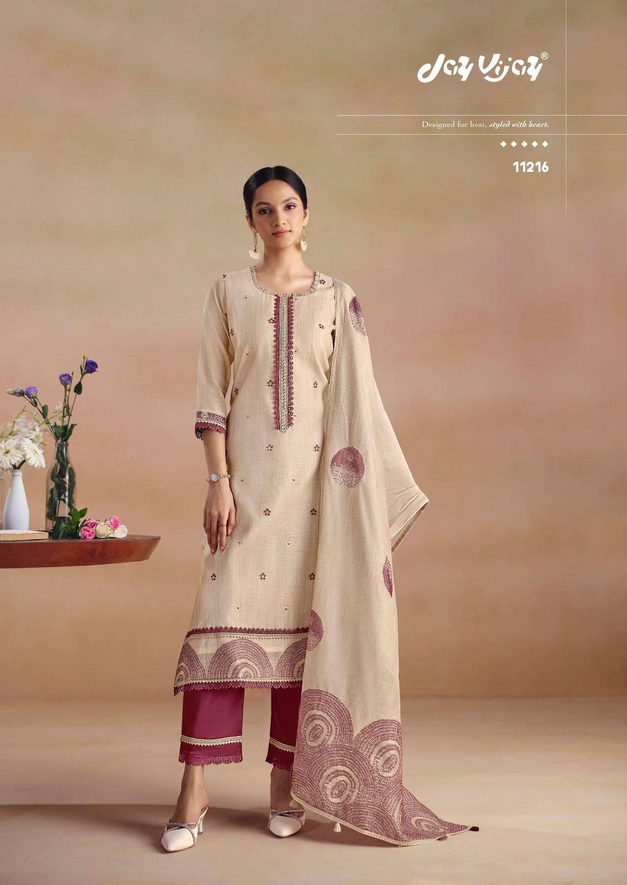 My Fashion Road Jay Vijay Sitarey Fancy Cotton Summer Wear Dress | 11216 My Fashion Road Jay Vijay Sitarey Fancy Cotton Summer Wear Dress | 11216