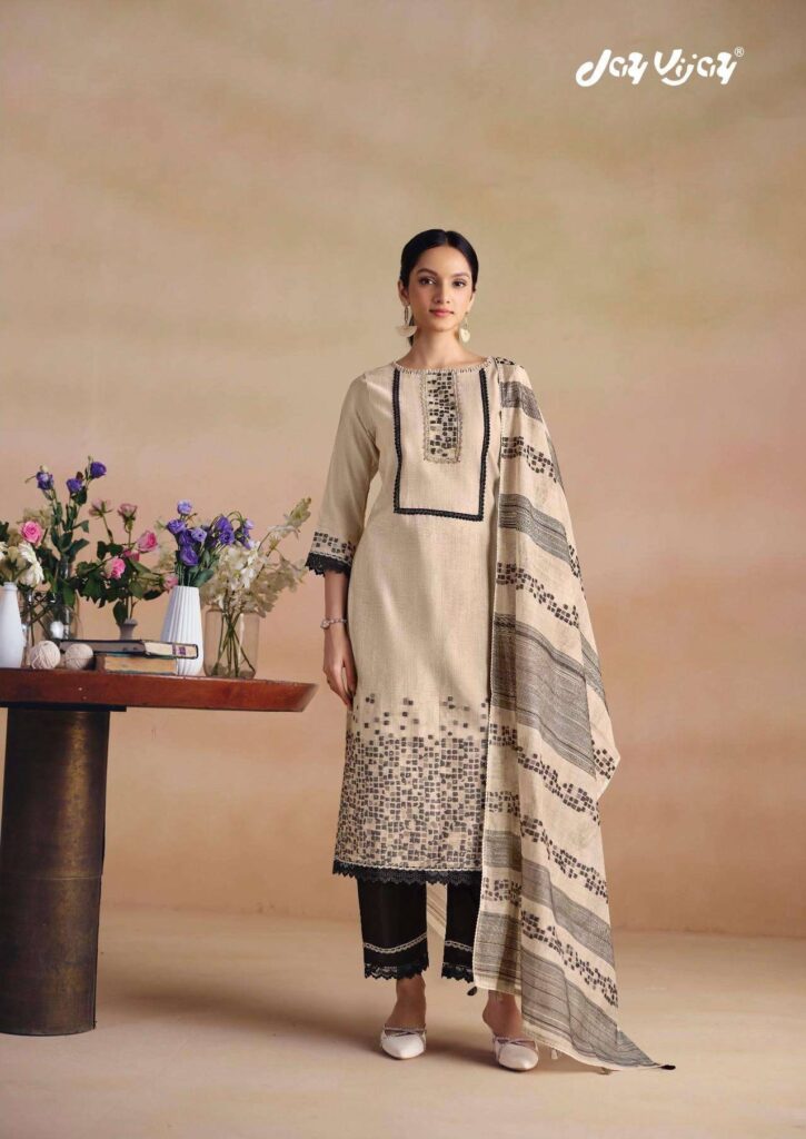 My Fashion Road Jay Vijay Sitarey Fancy Cotton Summer Wear Dress | 11215