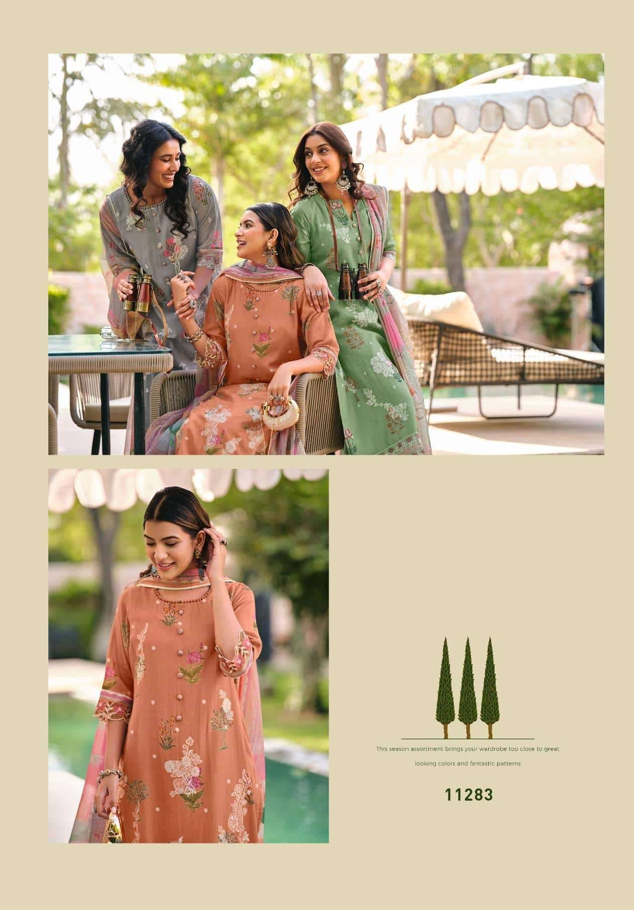 My Fashion Road Jay Vijay Udaan Fancy Chanderi Jacquard Suit | 11283 My Fashion Road Jay Vijay Udaan Fancy Chanderi Jacquard Suit | 11283