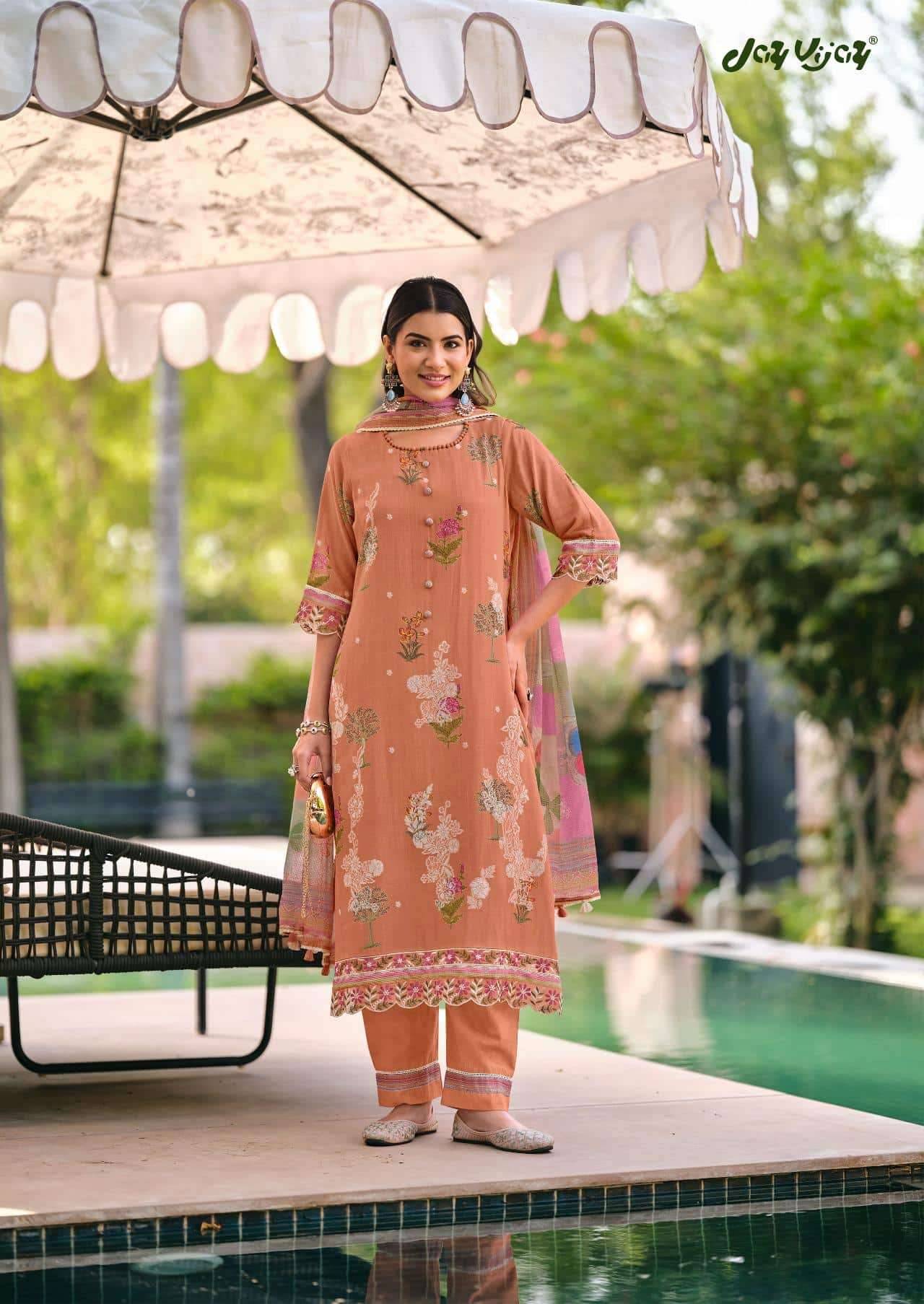 My Fashion Road Jay Vijay Udaan Fancy Chanderi Jacquard Suit | 11283 My Fashion Road Jay Vijay Udaan Fancy Chanderi Jacquard Suit | 11283