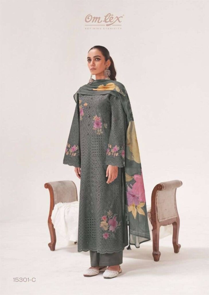 My Fashion Road Omtex Phulwari Premium Wear lawn Cotton Suit | 15301 – C