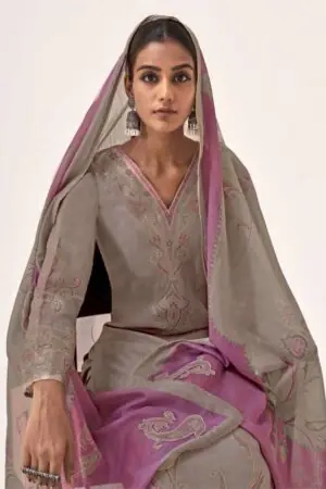 My Fashion Road Omtex Sinhasan Pure Linen Jacquard Ladies Dress | 15311- B