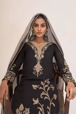 My Fashion Road Omtex Sinhasan Pure Linen Jacquard Ladies Dress | 15311- A