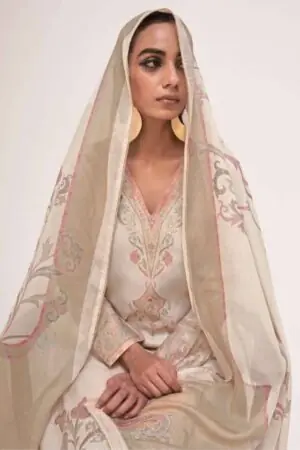 My Fashion Road Omtex Sinhasan Pure Linen Jacquard Ladies Dress | 15311 – C