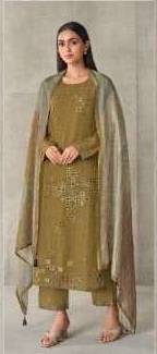 My Fashion Road Omtex Siyana Premium Linen Jacquard Suit | 15221- C
