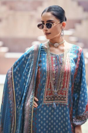 My Fashion Road Varsha Indigo Vault Digital Printed Muslin Salwar Suit | IV – 02