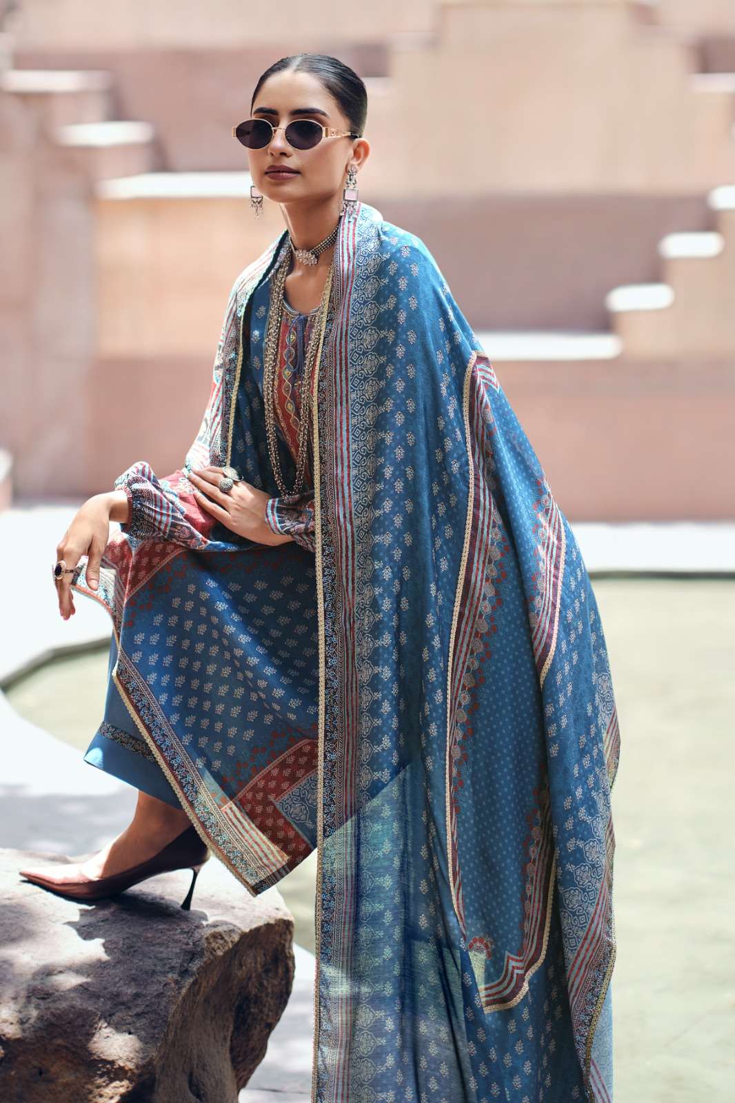My Fashion Road Varsha Indigo Vault Digital Printed Muslin Salwar Suit | IV – 02 My Fashion Road Varsha Indigo Vault Digital Printed Muslin Salwar Suit | IV – 02
