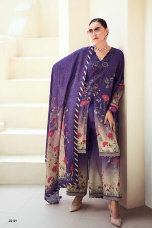 My Fashion Road Varsha Jardin Dior Latest Deigns Muslin Suit | JD – 01