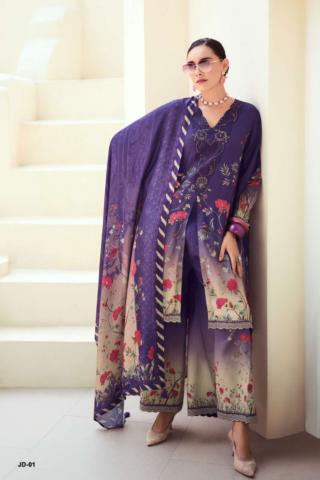 My Fashion Road Varsha Jardin Dior Latest Deigns Muslin Suit | JD – 01 My Fashion Road Varsha Jardin Dior Latest Deigns Muslin Suit | JD – 01