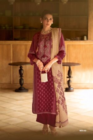 My Fashion Road Varsha Noor E Andaz Printed Muslin Salwar Suit | NEA – 02