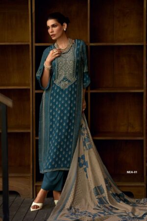 My Fashion Road Varsha Noor E Andaz Printed Muslin Salwar Suit | NEA – 01