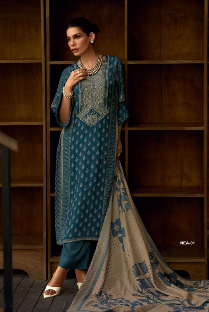 My Fashion Road Varsha Noor E Andaz Printed Muslin Salwar Suit | NEA – 01