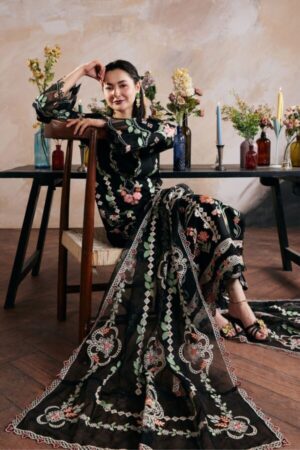 My Fashion Road Maryam Hussain Pakistani Luxury Lawn Suit | Meena