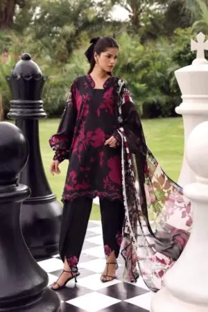 My Fashion Road Elaf Unstitched Premium Lawn Suit Belladore Vol 3 2026 | 4A SCARLET
