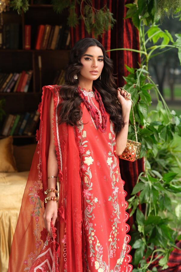 My Fashion Road Maryam Hussain Pakistani Luxury Lawn Suit | Crimson My Fashion Road Maryam Hussain Pakistani Luxury Lawn Suit | Crimson