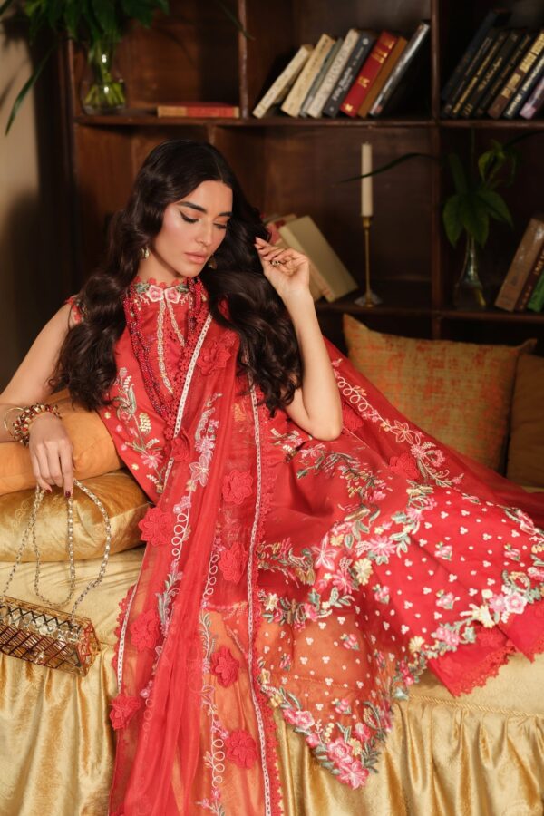 My Fashion Road Maryam Hussain Pakistani Luxury Lawn Suit | Crimson My Fashion Road Maryam Hussain Pakistani Luxury Lawn Suit | Crimson