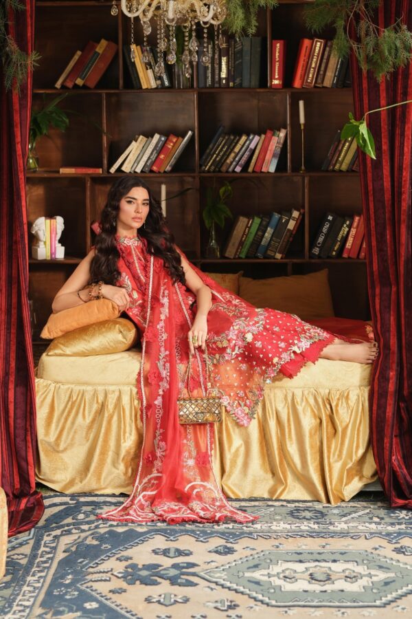 My Fashion Road Maryam Hussain Pakistani Luxury Lawn Suit | Crimson My Fashion Road Maryam Hussain Pakistani Luxury Lawn Suit | Crimson