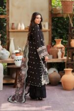My Fashion Road Maryam Hussain Pakistani Luxury Lawn Suit | Noir