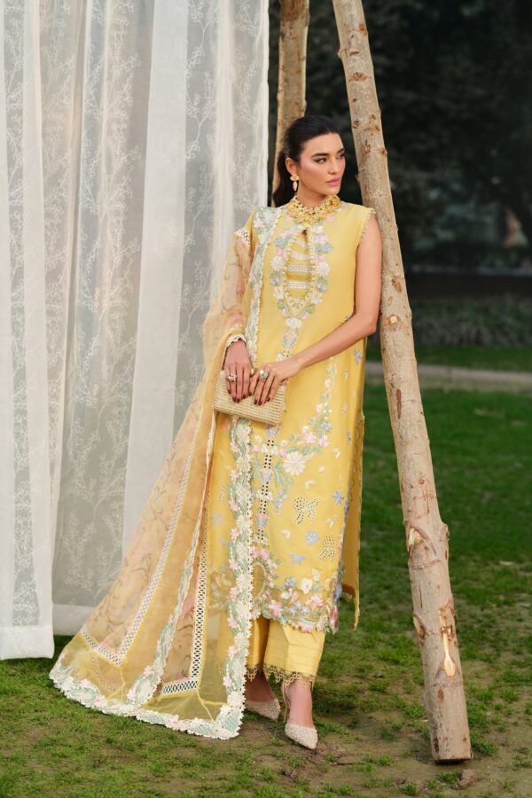 My Fashion Road Maryam Hussain Pakistani Luxury Lawn Suit | Sunflower My Fashion Road Maryam Hussain Pakistani Luxury Lawn Suit | Sunflower