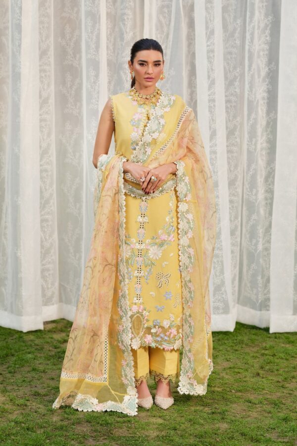 My Fashion Road Maryam Hussain Pakistani Luxury Lawn Suit | Sunflower My Fashion Road Maryam Hussain Pakistani Luxury Lawn Suit | Sunflower