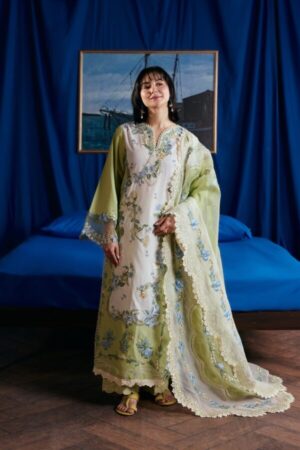 My Fashion Road Maryam Hussain Pakistani Luxury Lawn Suit | Dimple
