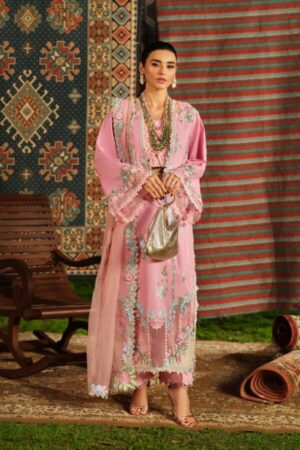 My Fashion Road Maryam Hussain Pakistani Luxury Lawn Suit | Aesaar