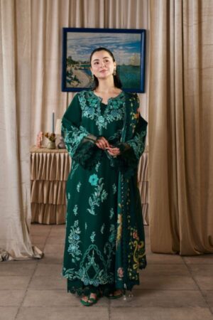 My Fashion Road Maryam Hussain Pakistani Luxury Lawn Suit | Maheer