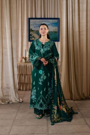 My Fashion Road Maryam Hussain Pakistani Luxury Lawn Suit | Maheer