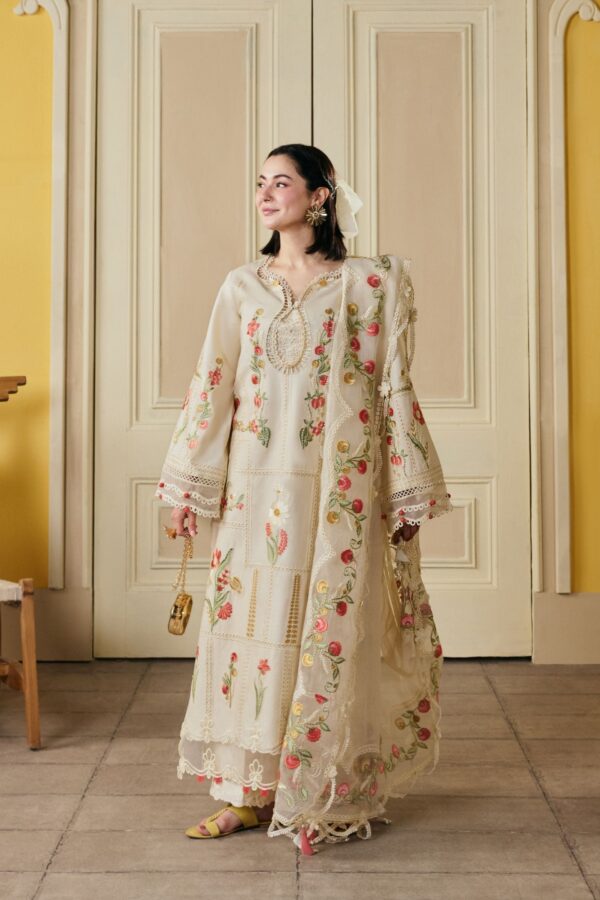 My Fashion Road Maryam Hussain Pakistani Luxury Lawn Suit | Hala
