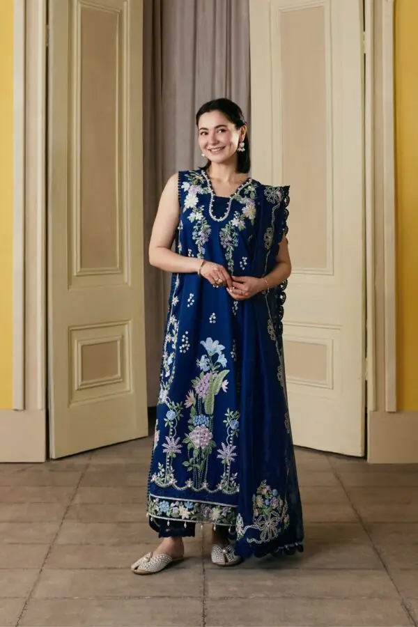 My Fashion Road Maryam Hussain Pakistani Luxury Lawn Suit | Sanam
