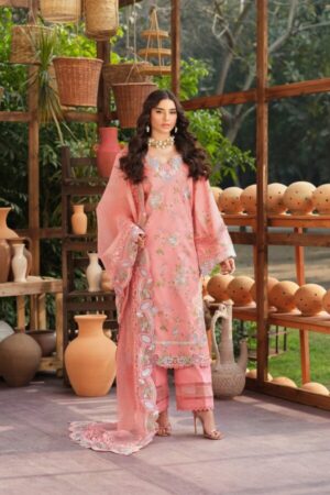 My Fashion Road Maryam Hussain Pakistani Luxury Lawn Suit | Dimple