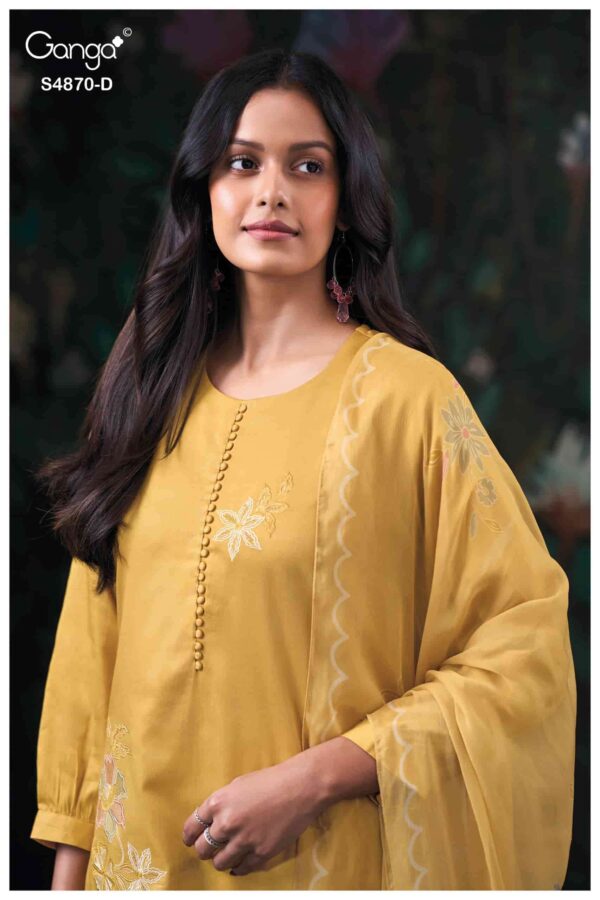 My Fashion Road Ganga Fashion Amary Fancy Cotton Satin Dress | S4870 – D