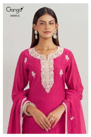 My Fashion Road Ganga Fashion Bela Pure Banarasi Mal Designer Suit | S4540 – C