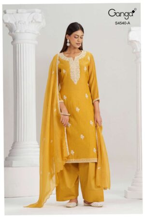 My Fashion Road Ganga Fashion Bela Pure Banarasi Mal Designer Suit | S4540 – A