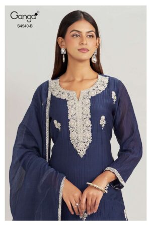 My Fashion Road Ganga Fashion Bela Pure Banarasi Mal Designer Suit | S4540 – B