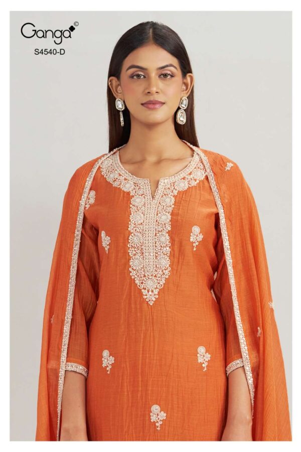 My Fashion Road Ganga Fashion Bela Pure Banarasi Mal Designer Suit | S4540 – D