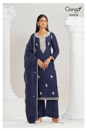 My Fashion Road Ganga Fashion Bela Pure Banarasi Mal Designer Suit | S4540 – B My Fashion Road Ganga Fashion Bela Pure Banarasi Mal Designer Suit | S4540 – B