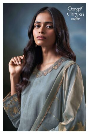 My Fashion Road Ganga Fashion Chrysa Designer Silk Partywear Style Suit | S5022 – B