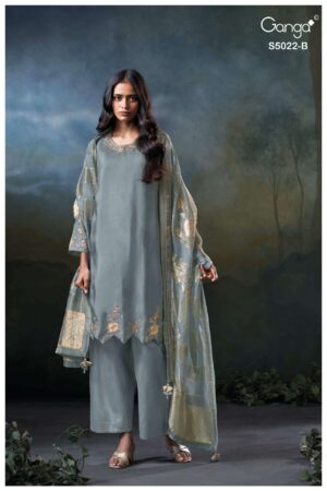 My Fashion Road Ganga Fashion Chrysa Designer Silk Partywear Style Suit | S5022 – B