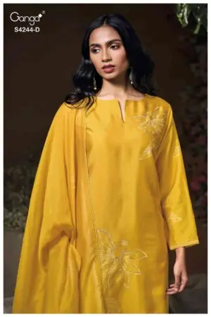 My Fashion Road Ganga Fashion Druya Designer Russian Silk Dress | S4244 – D