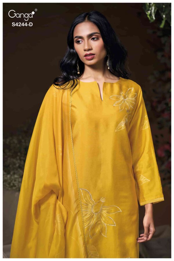 My Fashion Road Ganga Fashion Druya Designer Russian Silk Dress | S4244 – D
