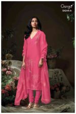 My Fashion Road Ganga Fashion Druya Designer Russian Silk Dress | S4244 – A