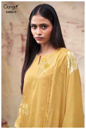 My Fashion Road Ganga Fashion Evikaa Premium Cotton Satin Suit | S4869 – D
