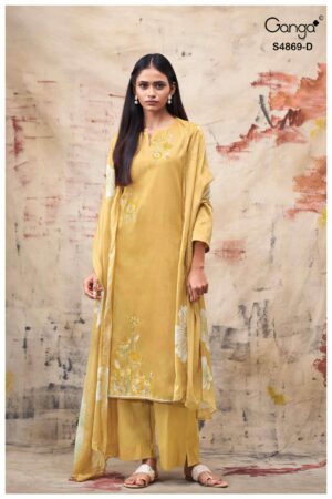 My Fashion Road Ganga Fashion Evikaa Premium Cotton Satin Suit | S4869 – D