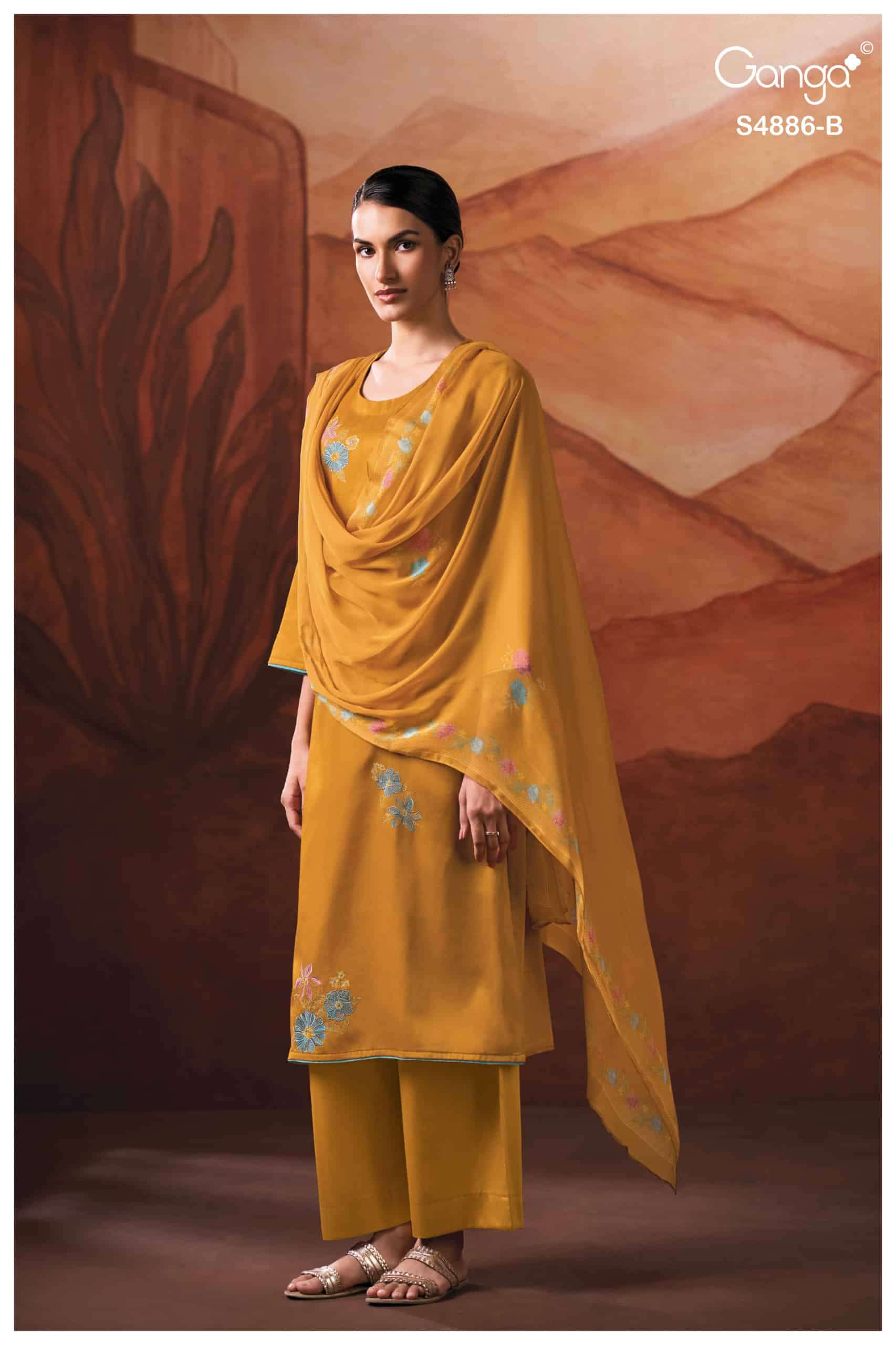 My Fashion Road Ganga Fashion Jelyis Exclusive Cotton Satin Salwar Suit | S4886 – B My Fashion Road Ganga Fashion Jelyis Exclusive Cotton Satin Salwar Suit | S4886 – B