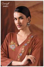 My Fashion Road Ganga Fashion Jelyis Exclusive Cotton Satin Salwar Suit | S4886 – C