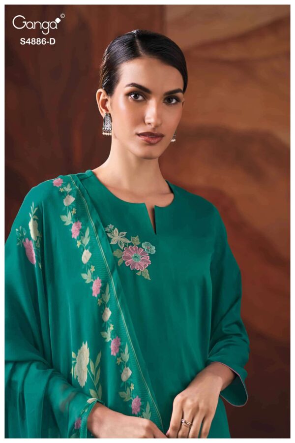My Fashion Road Ganga Fashion Jelyis Exclusive Cotton Satin Salwar Suit | S4886 – D