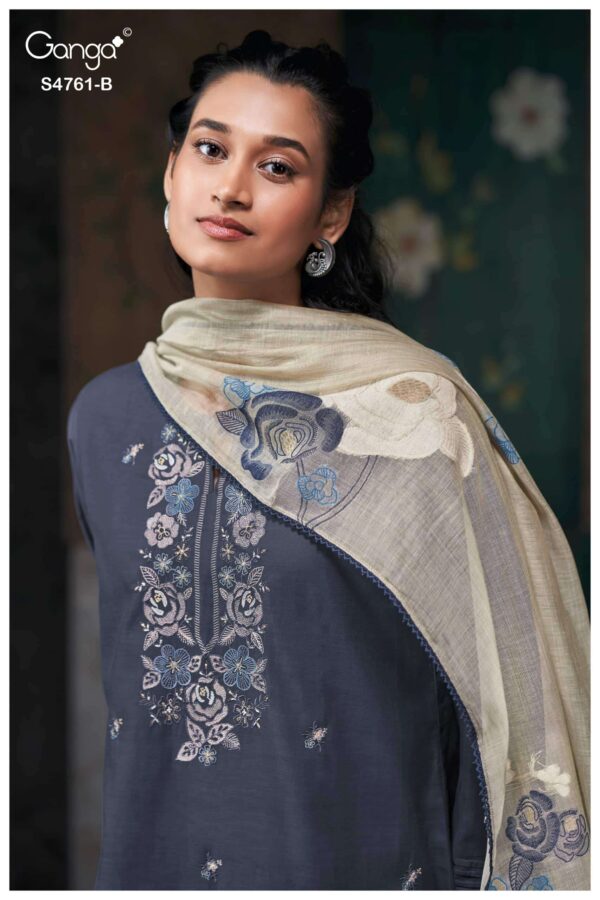 My Fashion Road Ganga Fashion Kalista Premium Satin Silk Ladies Suit | S4761 – B